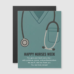 Happy Nurses Week Nurse Appreciation Magnetic Card