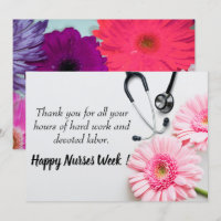 Happy Nurses Week Pink Daisy Floral