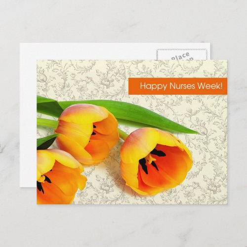 Happy Nurses Week Spring Tulips Postcard