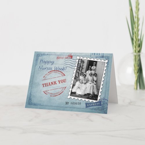 Happy Nurses Week Vintage Photo Custom Card