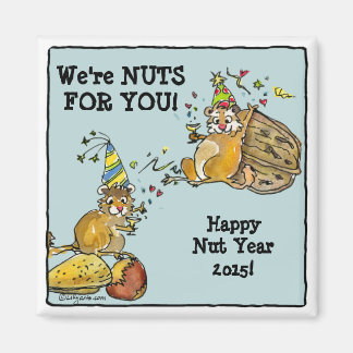 Happy Nut Year-New Year Chipmunks Magnet