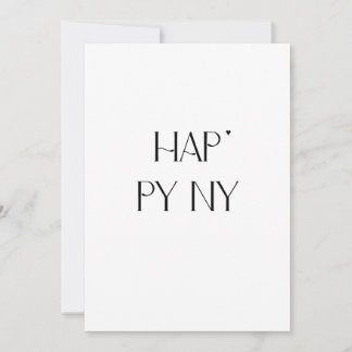 Happy NY - minimalistic typography card