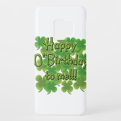 Happy OBirthday to Me with Shamrocks Case_Mate Samsung Galaxy S9 Case