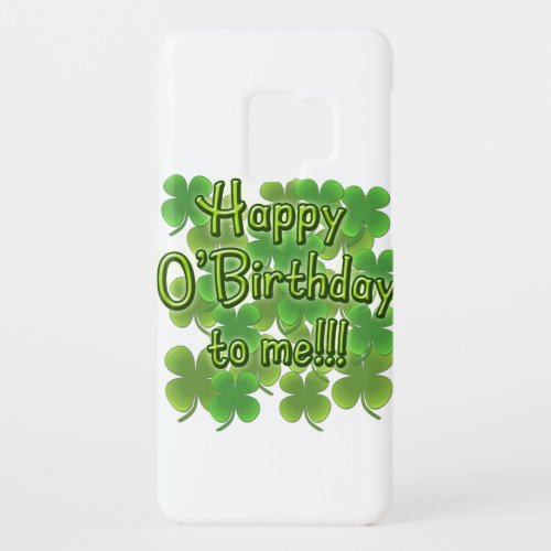 Happy OBirthday to Me with Shamrocks Case_Mate Samsung Galaxy S9 Case