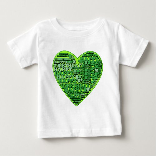 Happy OBirthday with Heart T shirts and Gifts