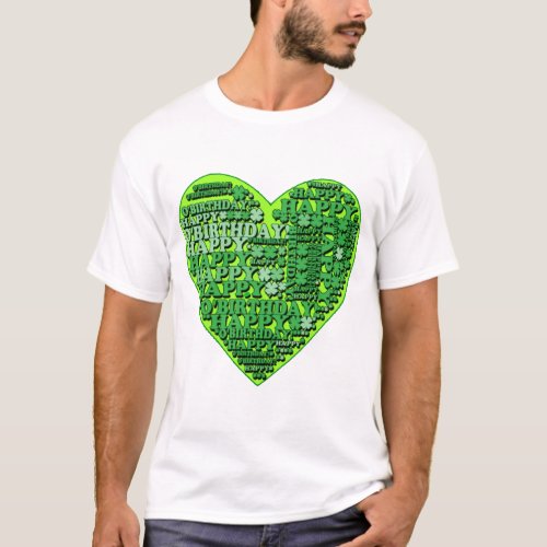 Happy OBirthday with Heart T shirts and Gifts