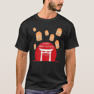 Happy Obon Festival Bon Odori Lampions Buddhist Ja T-Shirt