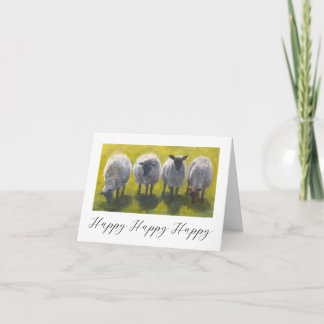 Happy Occasion Greeting Card with Painterly Sheep