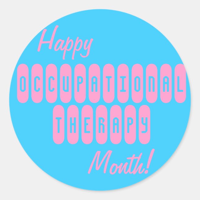 Happy Occupational Therapy Month Stickers (Front)