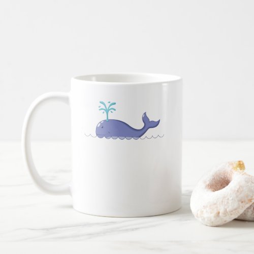 Happy ocean whale coffee mug