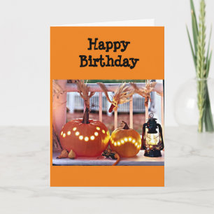 **HAPPY OCTOBER BIRTHDAY** AUTUMN WISHES TO YOU! CARD