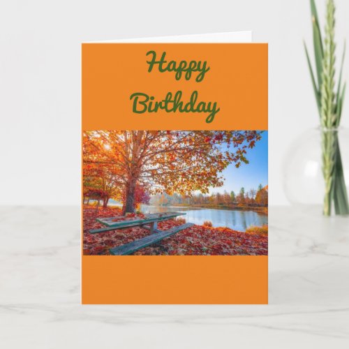 HAPPY OCTOBER BIRTHDAY from THE LAKE Card