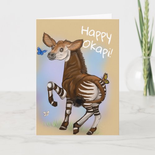 Happy Okapi Card