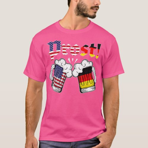 Happy Oktoberfest 2022 American German Munich Flag T_Shirt