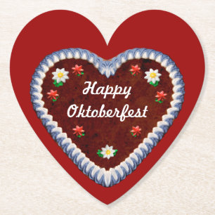 Happy Oktoberfest (customizable) Paper Coaster