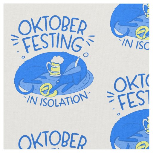 happy oktoberfest dog coronavirus fabric