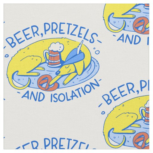 happy oktoberfest quarantine dog coronavirus fabric