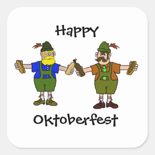 Happy Oktoberfest  Stickers _ Beer  Bratwurst