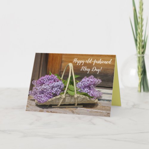 Happy Old_Fashioned May Day Lilacs  Card