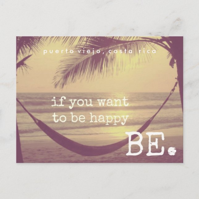 Happy on the Beach Costa Rica Postcard (Front)