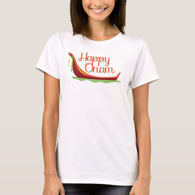 Happy Onam BoatT-Shirt T-Shirt (Front)