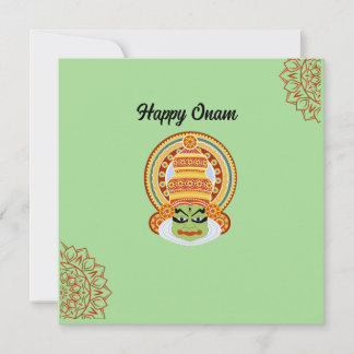happy onam greeting holiday card