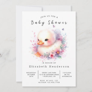 Happy Online Duck Baby Shower Invitation