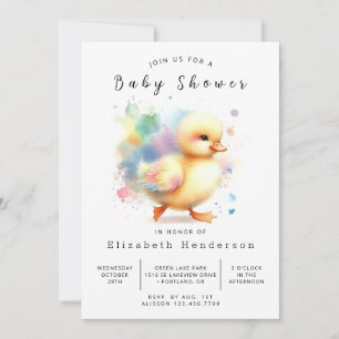 Happy Online Duck Baby Shower Invitation