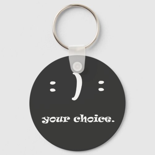 Happy or Sad Punctuation Quote Keychain