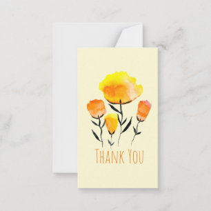 Happy orange and yellow flowers note card
