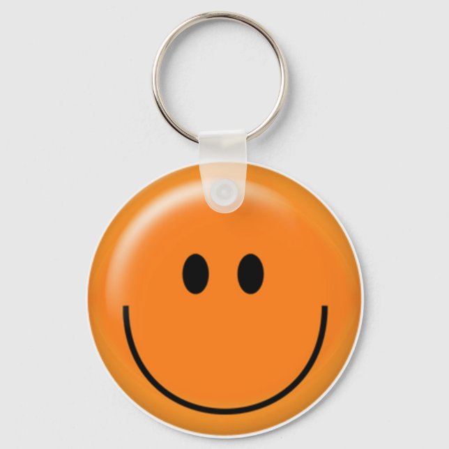 Happy orange face keychain (Front)