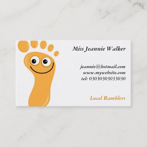 Happy Orange Feet Business Cards