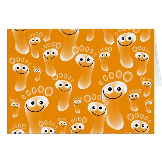 Happy Orange Feet Cards (Front Horizontal)