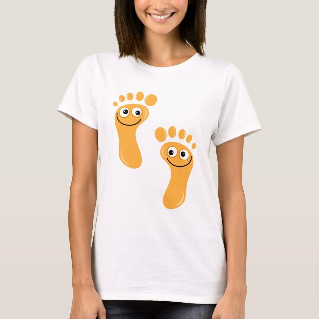 Happy Orange Feet T-Shirt (Front)