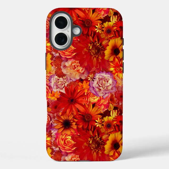 Happy Orange Flower Field Garden Case-Mate iPhone Case (Back)