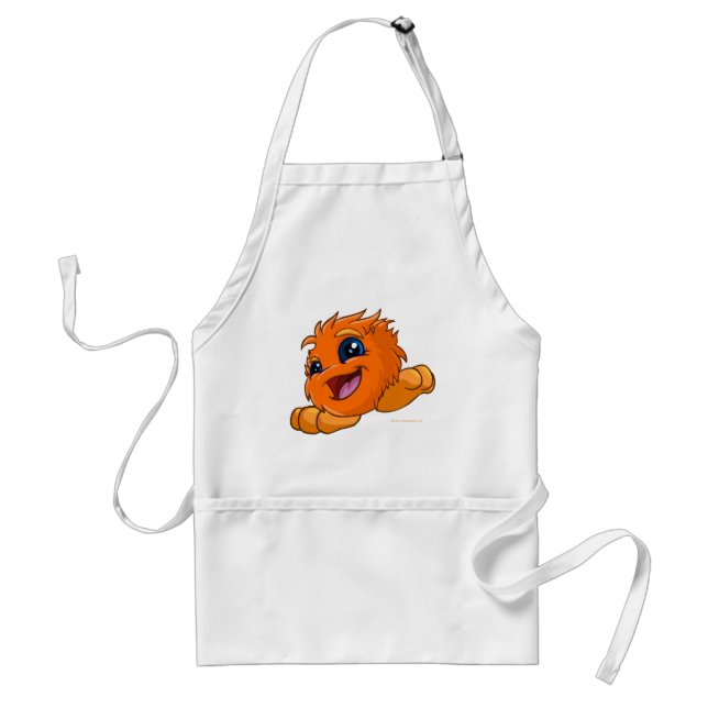 Happy orange JubJub Adult Apron (Front)