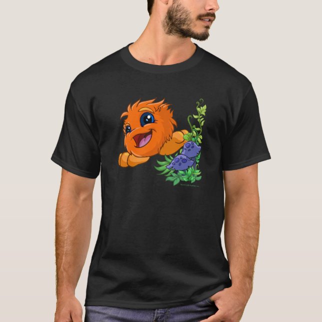 Happy orange JubJub in Neopia Central T-Shirt (Front)