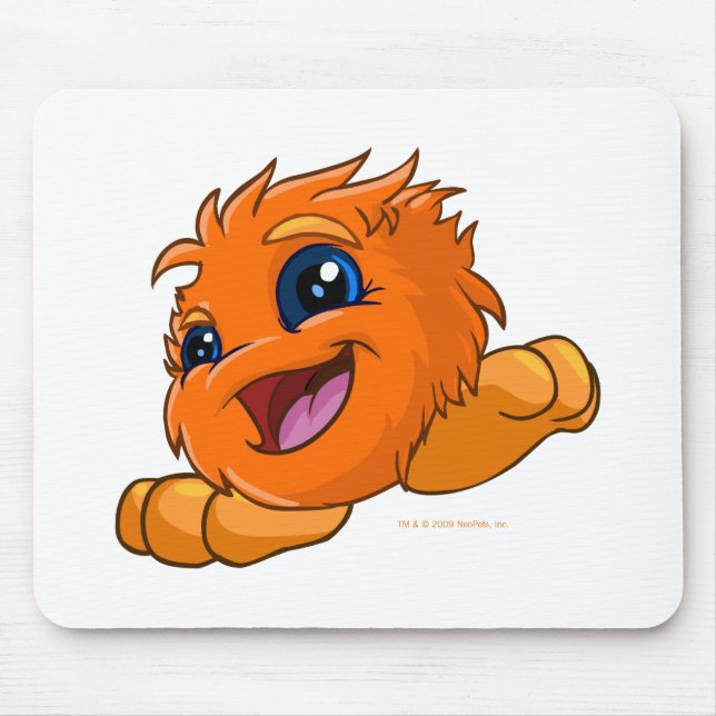 Happy orange JubJub Mouse Pad (Front)