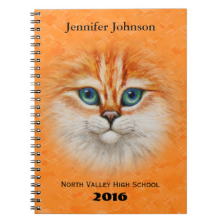 Happy Orange Kitty Face Notebook