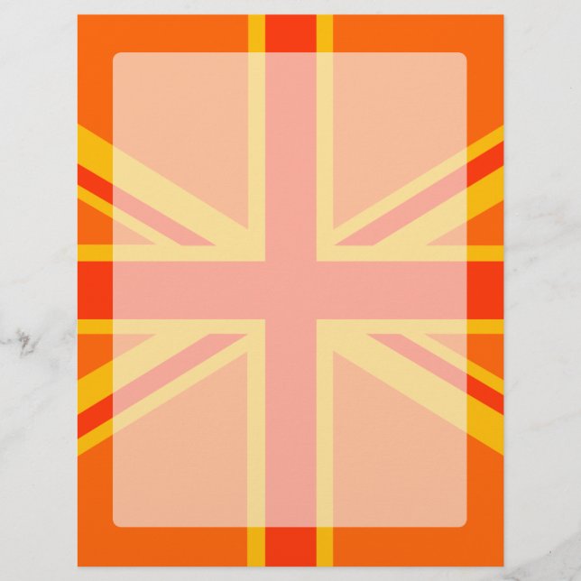 Happy Orange Union Jack British Flag Swag (Front)