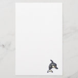 happy orca killer whale stationery