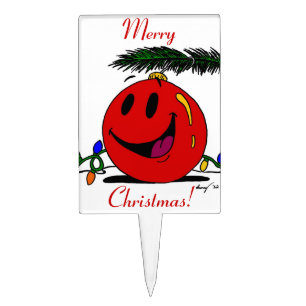 Happy Ornament "Merry Christmas!" Cake Topper