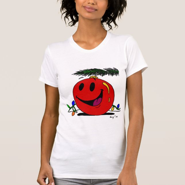 Happy Ornament Womens Petite T-Shirt (Front)