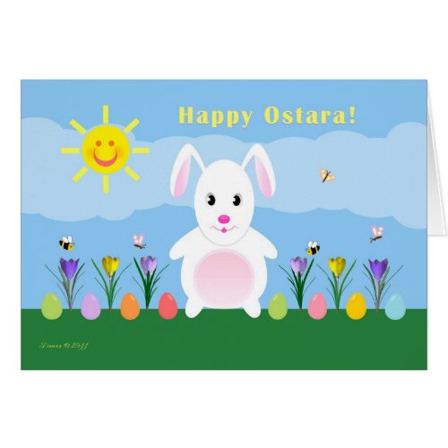 Happy Ostara _ Vernal Equinox _ Rabbit in Garden