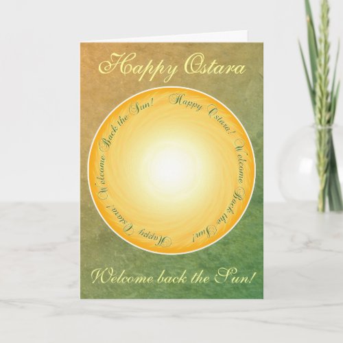 Happy Ostara Welcome Back the Sun Card