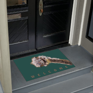 Happy Ostrich - Add Your Color / Text - Welcome  Doormat