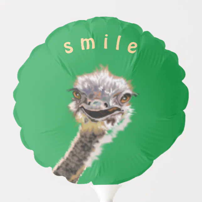 Happy Ostrich Balloon Zazzle