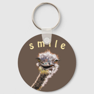 Happy Ostrich - Choose your favorite colors Keychain