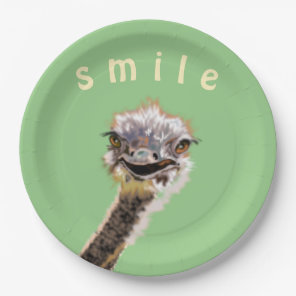 Happy Ostrich - Choose your favorite colors Paper Plates