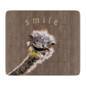 Happy Ostrich Cutting Board